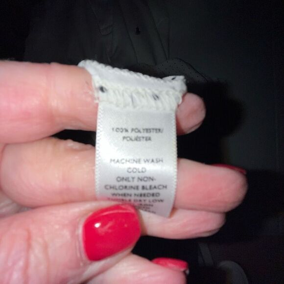 LOFT white & black polka dot long sleeve blouse small - Picture 5 of 7